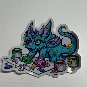 JUMBO Colorful Dragon Sticker